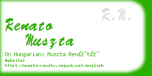 renato muszta business card